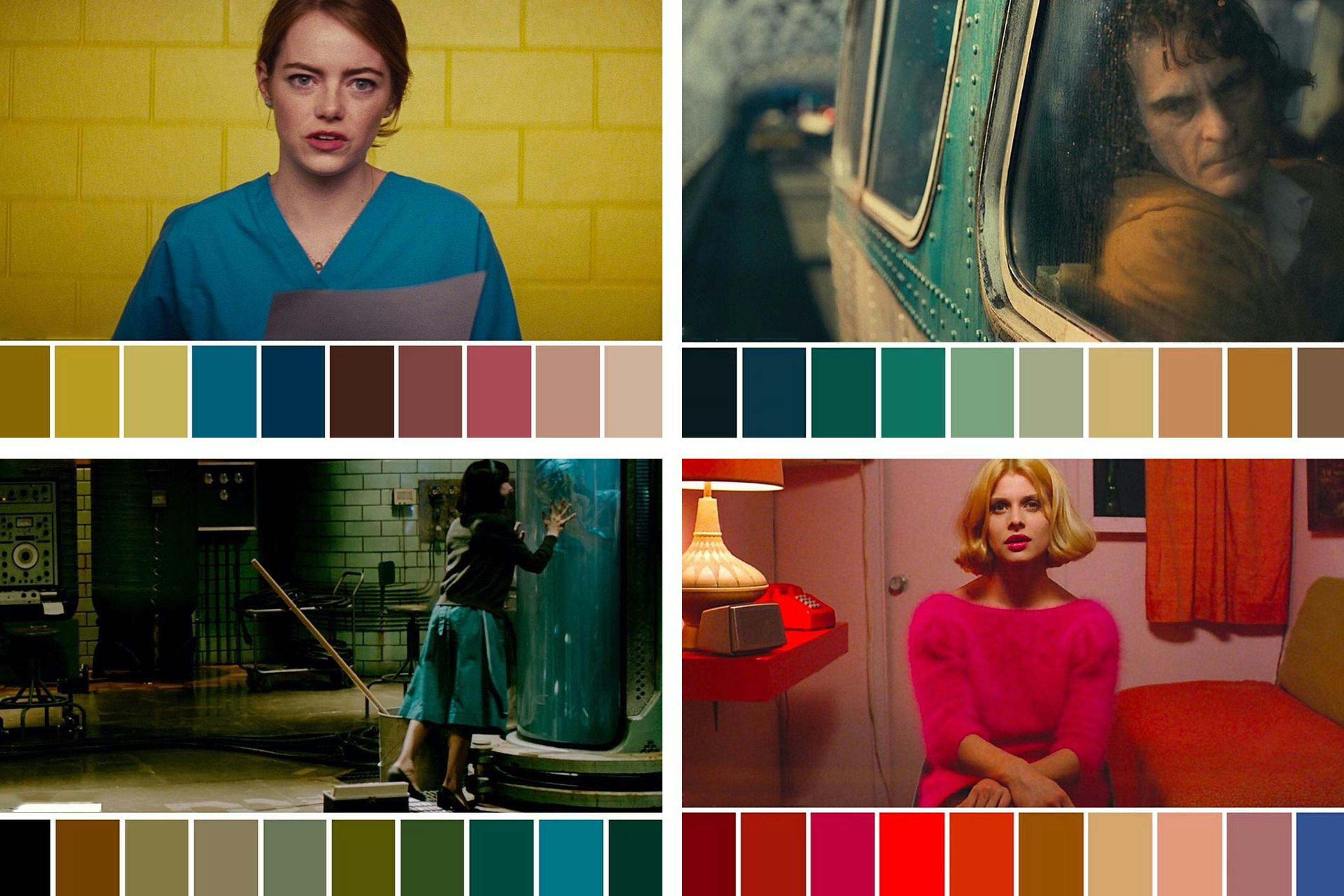 Film examples using various color theory on the color wheel.