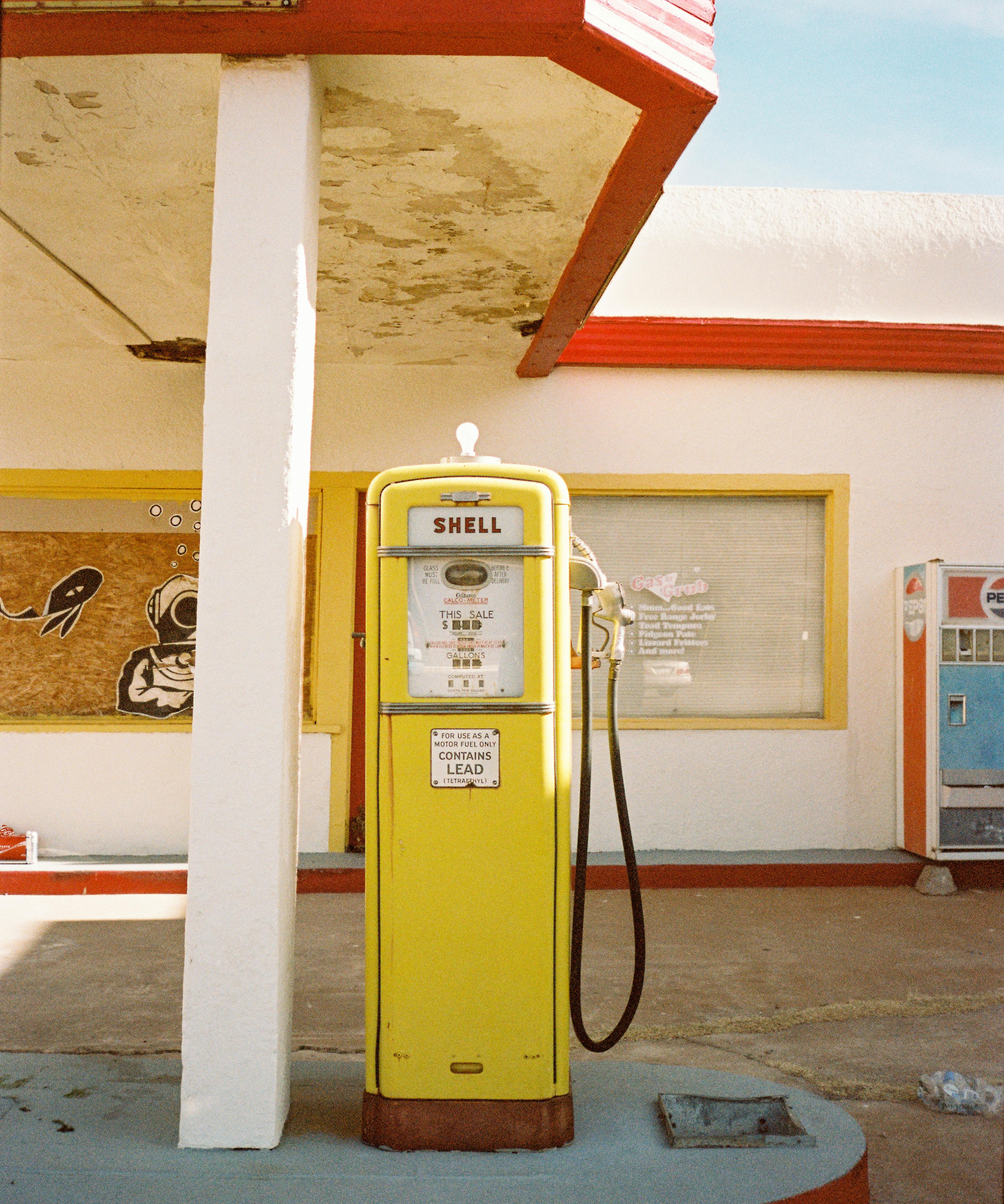 Bisbee gas station on film by photographer, Natalie Carrasco for Moment.